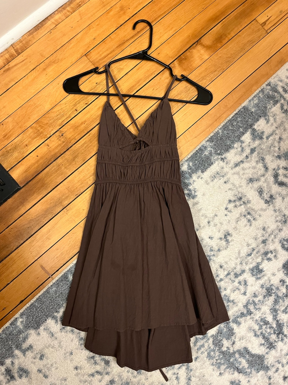 Brown Sundress with Straps that Tie in the Back
